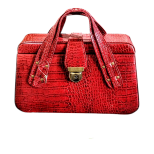 Maleta Médica Marseille - Couro croco vermelho CC 10x sem juros PIX 15%desconto