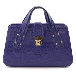 Maleta Médica Marseille - Couro Anaconda Azul/Forro Cobra CC 10x sem juros ou 15% desconto a vista