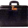 Maleta Notebook Genova - Couro Jacaré Preto/Forro Xadrez CC 10x sem juros/Pix 15% desconto