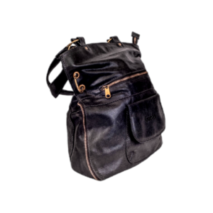 Bolsa feminina modelo Berna em couro bovino Preto, alça manual e tiracolo, CC 10xsem juros /Pix 15%desconto