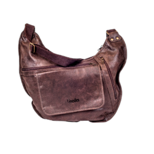 Bolsa tipo Bornal modelo Fresno em couro bovino Marrom CC 10xsem juros /Pix 15%desconto