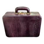 Maleta Médica Verona - Couro Jacaré Burgundy/Forro Veludo CC 10x sem juros/Pix 15% desconto