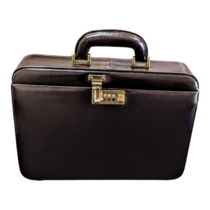 Maleta Médica Veneza - Couro Clássico Marrom/Forro Veludo CC 10x sem juros/Pix 15% desconto