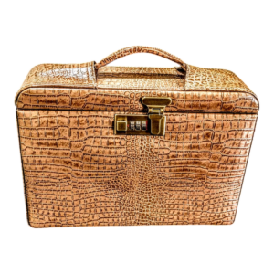 Maleta Médica Cannes - Couro Croco Cacau CC 10 SEM JUROS /PIX DESCONTO 15%