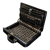 Maleta Notebook Milano - Couro Jacaré Preto/Forro Xadrez CC 10x sem juros/Pix 15%desconto - Image 9