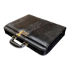 Maleta Notebook Milano - Couro Jacaré Preto/Forro Xadrez CC 10x sem juros/Pix 15%desconto - Image 4