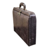 Maleta Notebook Milano - Couro Jacaré Marrom/Forro Xadrez Cc 10x sem juros/Pix 15% desconto - Image 7