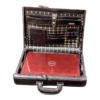 Maleta Notebook Milano - Couro Jacaré Marrom/Forro Xadrez Cc 10x sem juros/Pix 15% desconto - Image 10