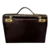 Maleta Notebook Roma -Alça Tiracolo- Couro  Marrom/Forro Veludo Café CC 10xsem juros/Pix 15%desconto