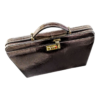 Maleta Notebook Milano -Alça tiracolo- Couro  Marrom/Forro Veludo Café Cc 10x sem juros/Pix 15%desconto - Image 3