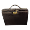 Maleta Notebook Milano -Alça tiracolo- Couro  Marrom/Forro Veludo Café Cc 10x sem juros/Pix 15%desconto
