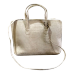 Pasta Notebook Paris - Couro Jacaré Rafia CC,10x sem juros/Pix 15%desconto