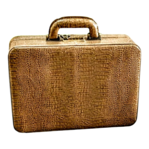 Maleta Médica Verona - Couro Jacaré Cacau/Forro Veludo CC 10xsem juros/Pix 15%desconto