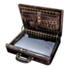 Maleta Notebook Genova - Couro Jacaré Marrom/Forro Xadrez CC 10x sem juros/Pix 15%desconto - Image 9