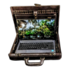 Maleta Notebook Roma - Couro Croco Marrom/Forro xadrez CC 10x sem juros/Pix 15% desco - Image 8