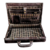 Maleta Notebook Roma - Couro Croco Marrom/Forro xadrez CC 10x sem juros/Pix 15% desco - Image 7