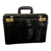 Maleta Notebook Roma - Couro Croco Preto/Forro xadrez CC 10x sem juros/Pix 15%desconto