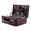 Maleta Médica Cannes - Couro Jacaré Burgundy/Forro tecido estampa cobra CC 10x sem juros ou 15%desconto a vista - Image 7