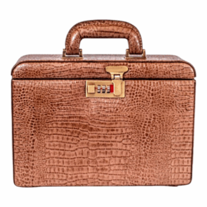 Maleta Médica Grenoble - Couro Jacaré Cacau CC 10x sem juros/Pix 15%desconto