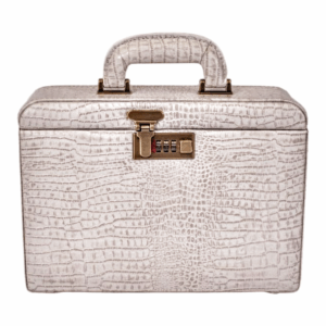 Maleta Médica Grenoble - Couro Jacaré Branco/Forro Veludo CC 10x sem juros/Pix 15% desconto