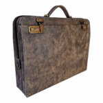 Maleta Notebook Capri- couro Vintage marrom/forro tecido CC 10x sem juros ou des   onto 15% a vista