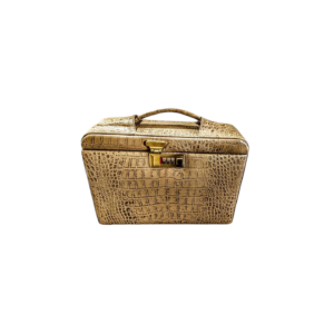 Maleta Médica Cannes - Couro Croco Palha CC 10x sem juros ou 15% desconto a vista