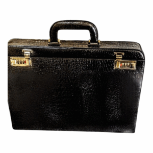 Maleta Notebook Napole - Couro estampa Crocodilo  Preto CC 10x sem juros/Pix 15% desconto