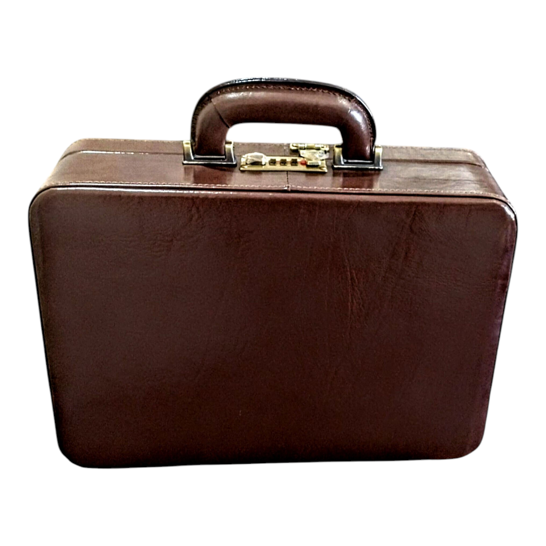 Maleta Médica Verona - Couro Clássico Café/Forro Veludo CC 10x sem juros/Pix 15% desconto (cópia)
