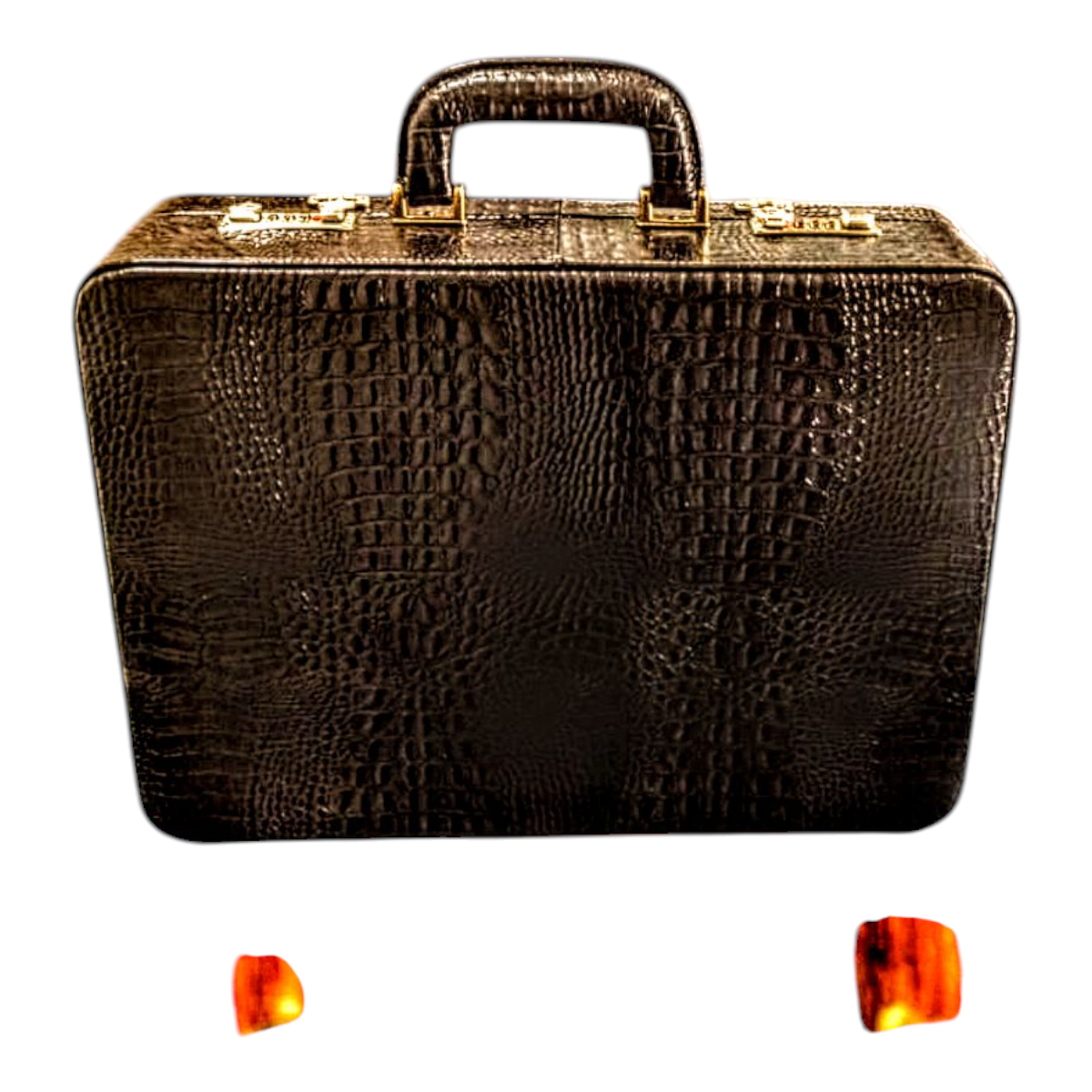 Maleta Notebook Siena - Couro Croco Marrom Forro Veludo CC 10x sem juros ou 15%desconto a vsta (cópia)