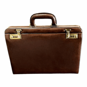 Maleta Notebook Roma - Couro Clássico Café/Forro Veludo Café Cc 10x sem juros/Pix 15%desconto