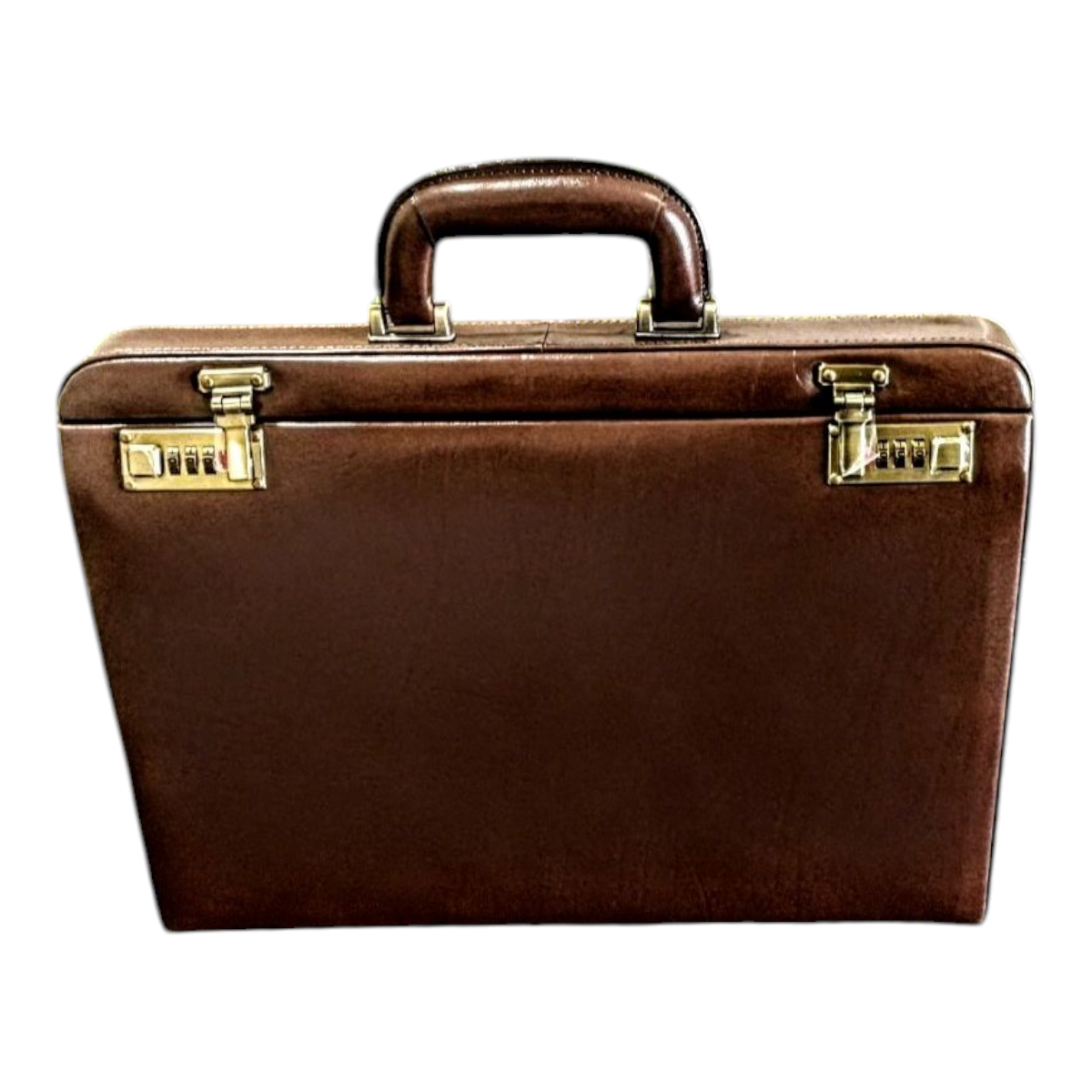 Maleta Notebook Roma - Couro Clássico Café/Forro Veludo Café Cc 10x sem juros/Pix 15%desconto