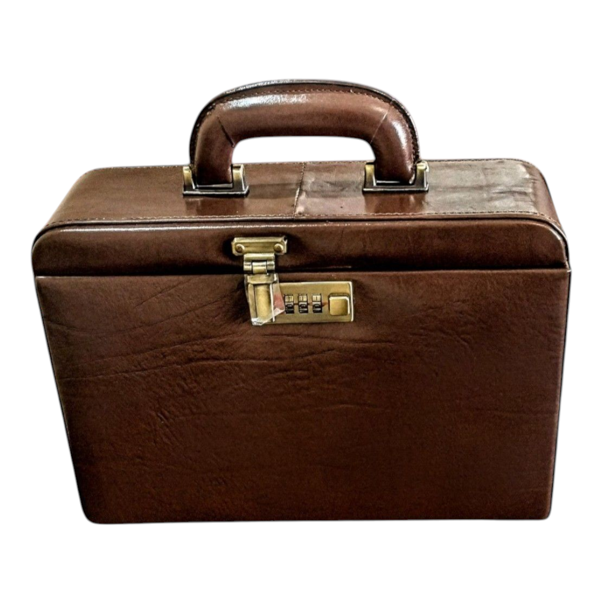 Maleta Médica Grenoble - Couro Clássico Café/Forro Veludo CC 10x sem juros/Pix 15%desconto (cópia)