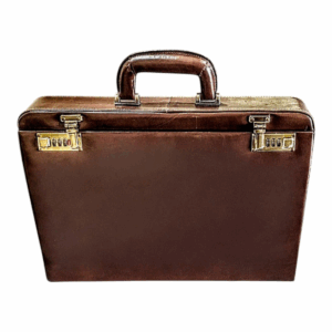 Maleta Notebook Napole - Couro Clássico Café/Forro Veludo CC 10x sem juros/Pix 15% desconto