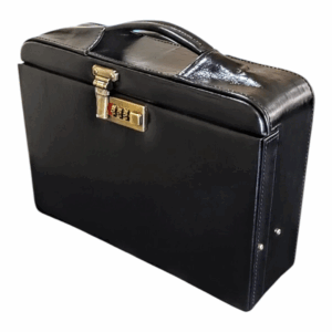 Maleta Médica Cannes - Couro Classico Preto/Forro Veludo CC 10x sem juros/Pix 15% desconto