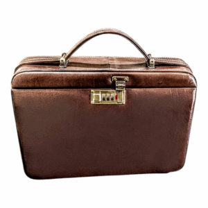 Maleta Médica Florença - Clássico Café/Forro Veludo CC 10xsem juros/Pix 15%desconto