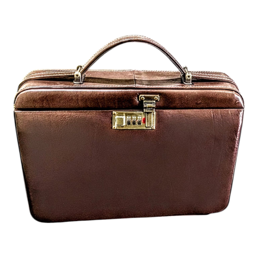 Maleta Médica Florença - Clássico Café/Forro Veludo CC 10xsem juros/Pix 15%desconto