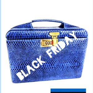 Maleta Médica Cannes - Couro Anaconda azul CC 10x sem juros ou 15% desconto a vista