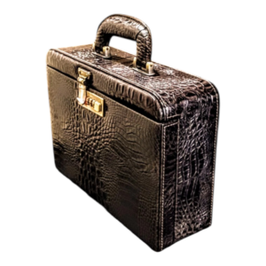 Maleta Médica Grenoble - Couro Jacaré Marrom/Forro Veludo CC 10x sem juros/Pix 15%desconto