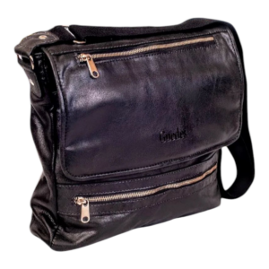 Bolsa tiracolo Manchester - Couro Fenix preto CC 10xsem juros /Pix 15%desconto