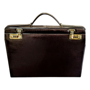 Maleta Notebook Roma -Alça Tiracolo- Couro  Marrom/Forro Veludo Café CC 10xsem juros/Pix 15%desconto