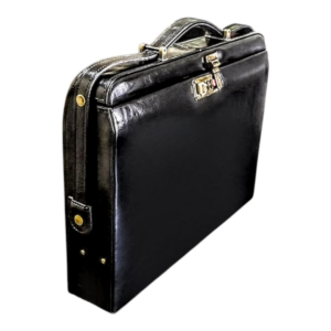 Maleta Notebook Milano -Alça tiracolo- Couro  Preto/Forro Veludo Grafite CC 10x sem juros ou 15%desconto a vista