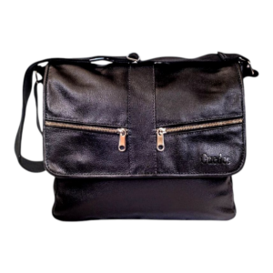 Pasta Carteiro Newcastle  -Couro Fenix preto. cc 10x s/juros ou 15%desconto a vista