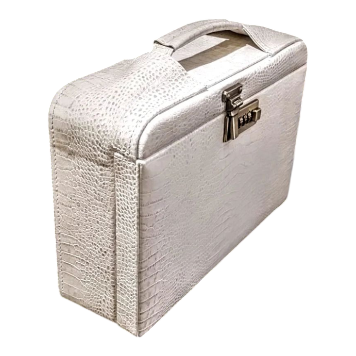Maleta Médica Cannes - Couro Jacaré Branco/Forro Veludo CC 10xsem juros/Pix 15%desconto - Imagem 4