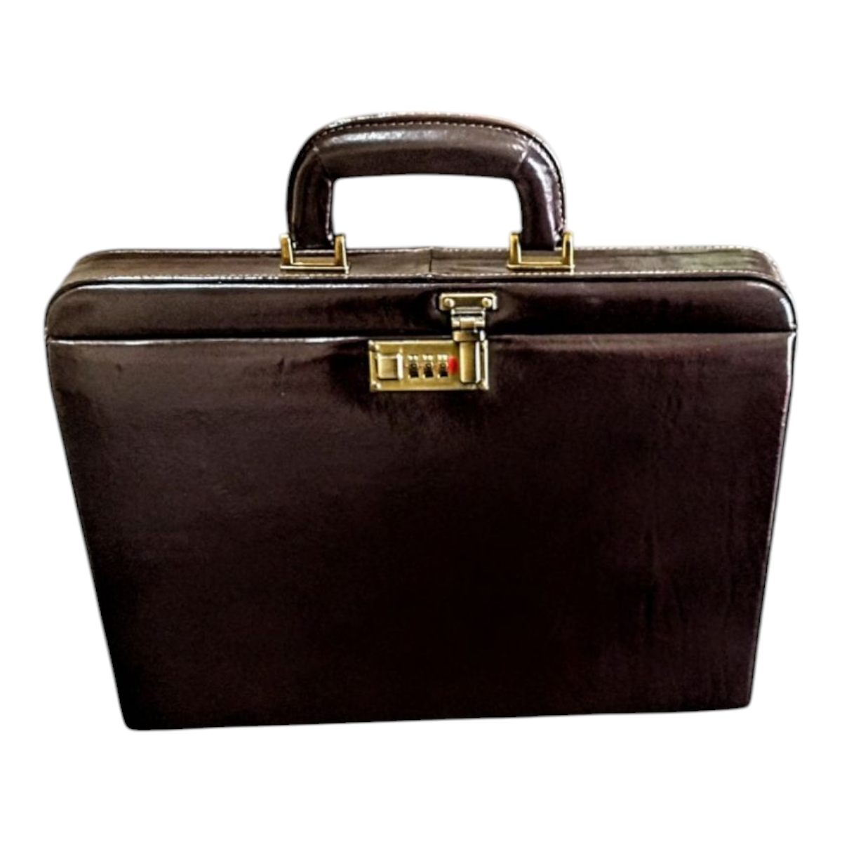 Maleta Notebook Milano - Couro Clássico Marrom/Forro Veludo Café CC 10x sem juros/Pix 15% desconto