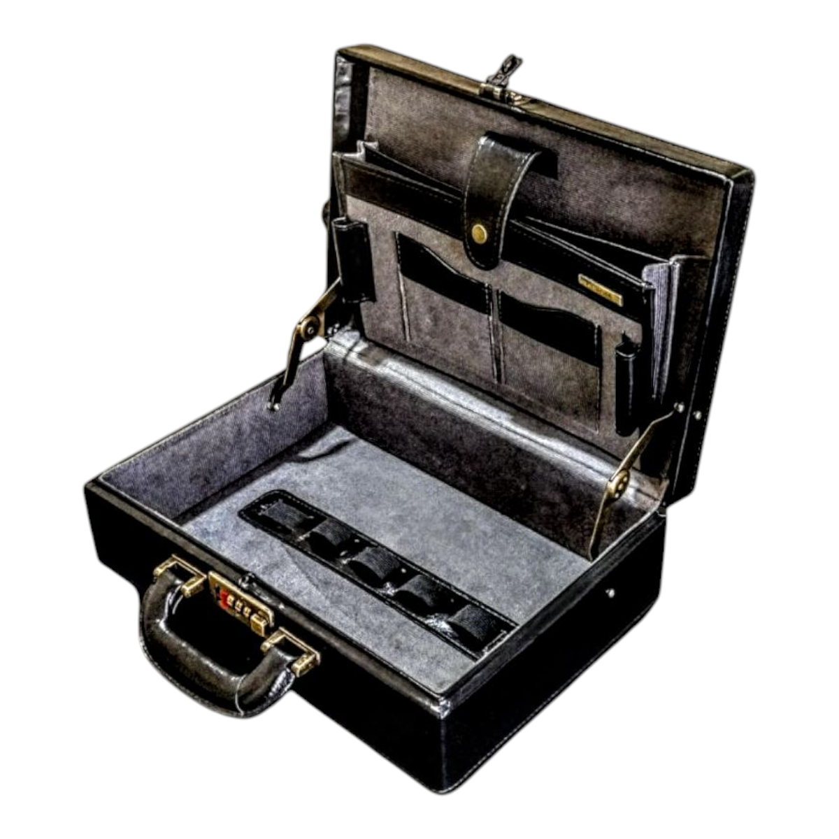 Maleta Médica Bolonha - Couro Classico Preto/Forro veludo CC 10xsem juros/Pix 15% desconto - Imagem 7