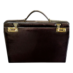 Maleta Notebook Roma -Alça Tiracolo- Couro  Marrom/Forro Veludo Café CC 10xsem juros/Pix 15%desconto