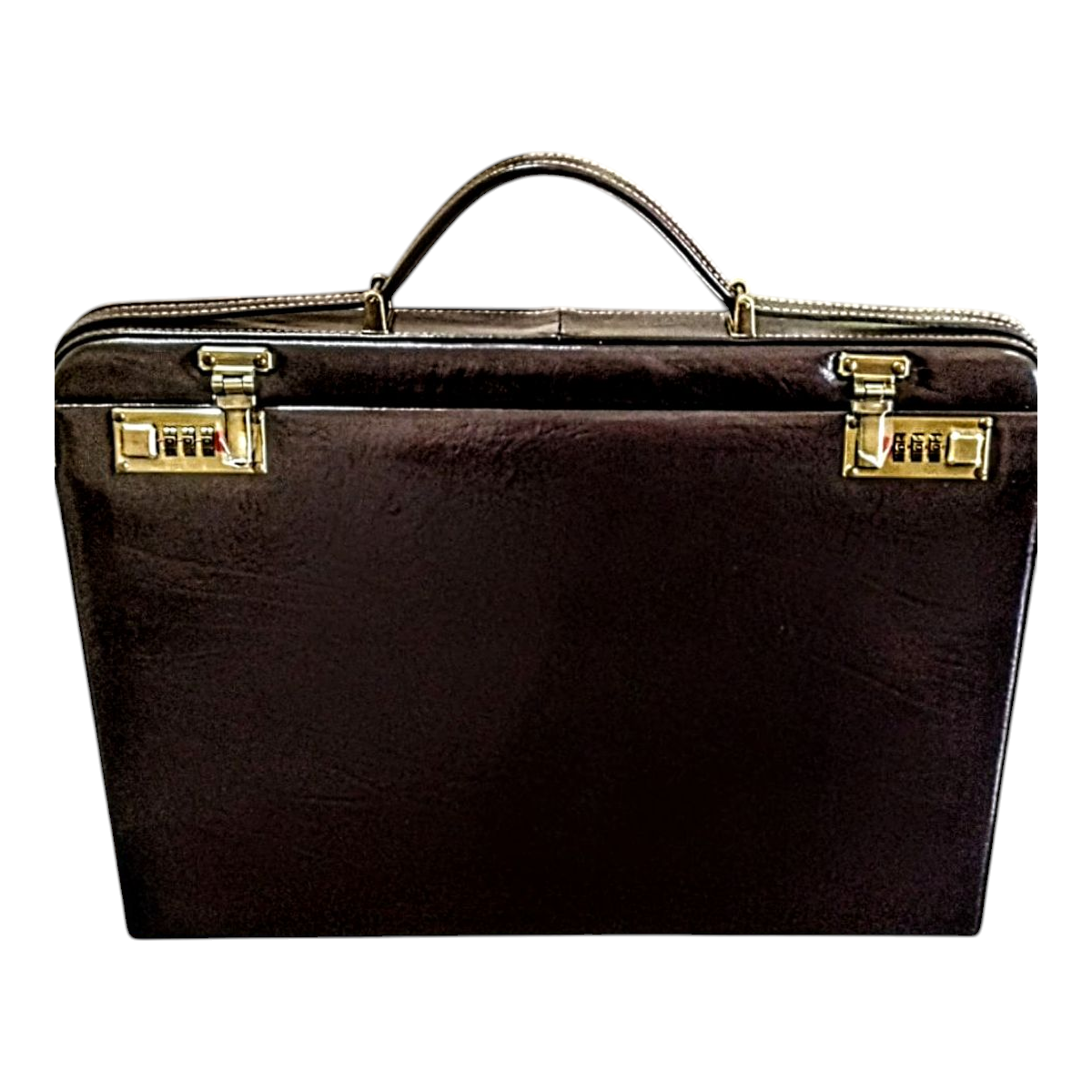 Maleta Notebook Roma -Alça Tiracolo- Couro  Marrom/Forro Veludo Café CC 10xsem juros/Pix 15%desconto