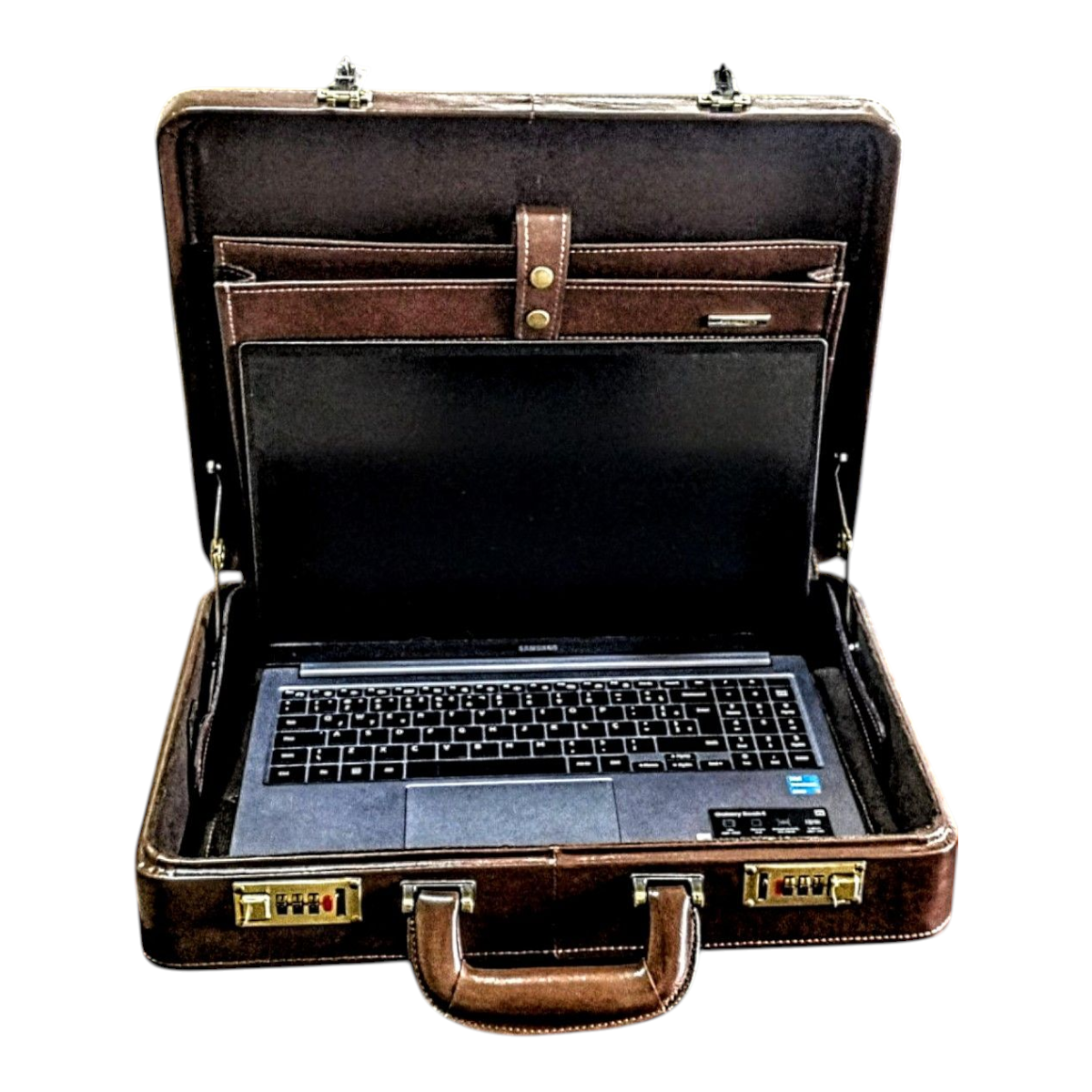 Maleta Notebook Tarento - Couro Clássico Café/Forro Veludo CC 10xsem juros/Pix 15% desconto - Imagem 8