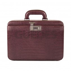 Maleta Médica Veneza - Couro Jacaré Burgundy/Forro Veludo CC 10x sem juros/Pix 15%desconto - Imagem 2