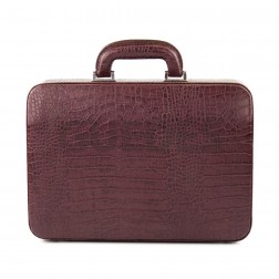 Maleta Médica Veneza - Couro Jacaré Burgundy/Forro Veludo CC 10x sem juros/Pix 15%desconto - Imagem 5